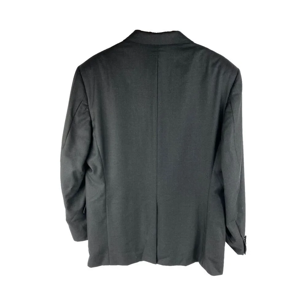 Hickey Freeman 44L Gray Loro Piana Tasmanian Super 130's Wool 2 Btn Blazer‎